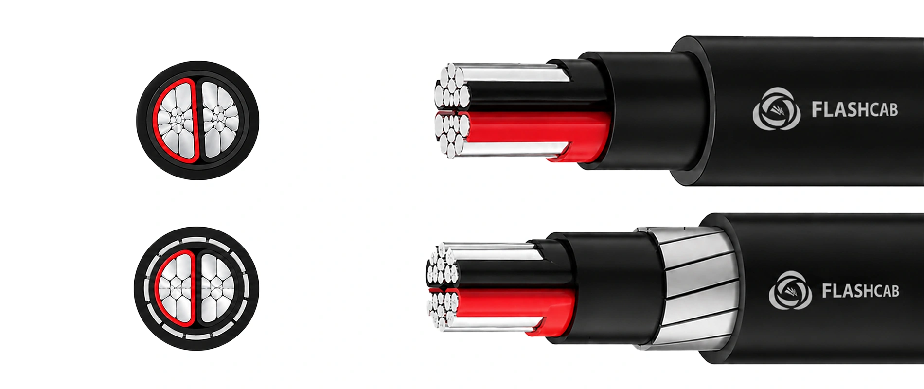 Two Core Armoured and Unarmoured (Aluminum)